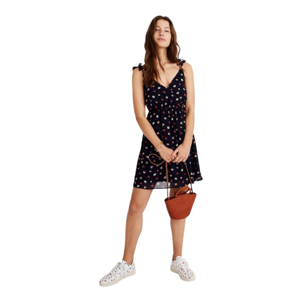Madewell Ruffle-Strap Wrap Dress in Confetti Floral Size 8